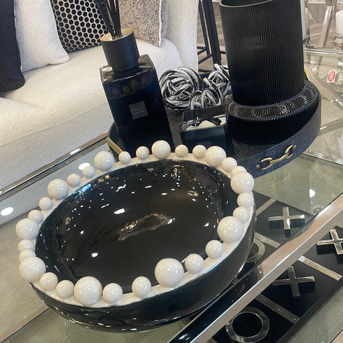 Black & Cream Bobble Bowl